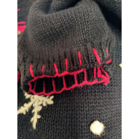 Vintage Heirloom Collectibles Snowman Ugly Christmas Full Zip Sweater Size XL - Picture 10 of 13